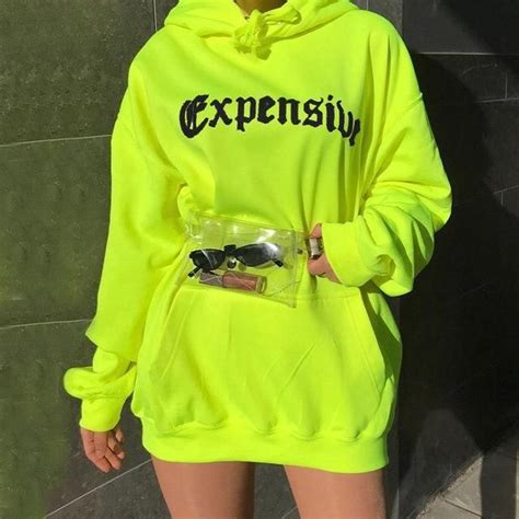 expensive green baggy hoodie.